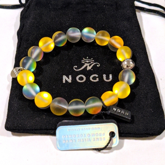 Nogu Yellow Mermaid Glass Statement Bracelet - Picture 2 of 2